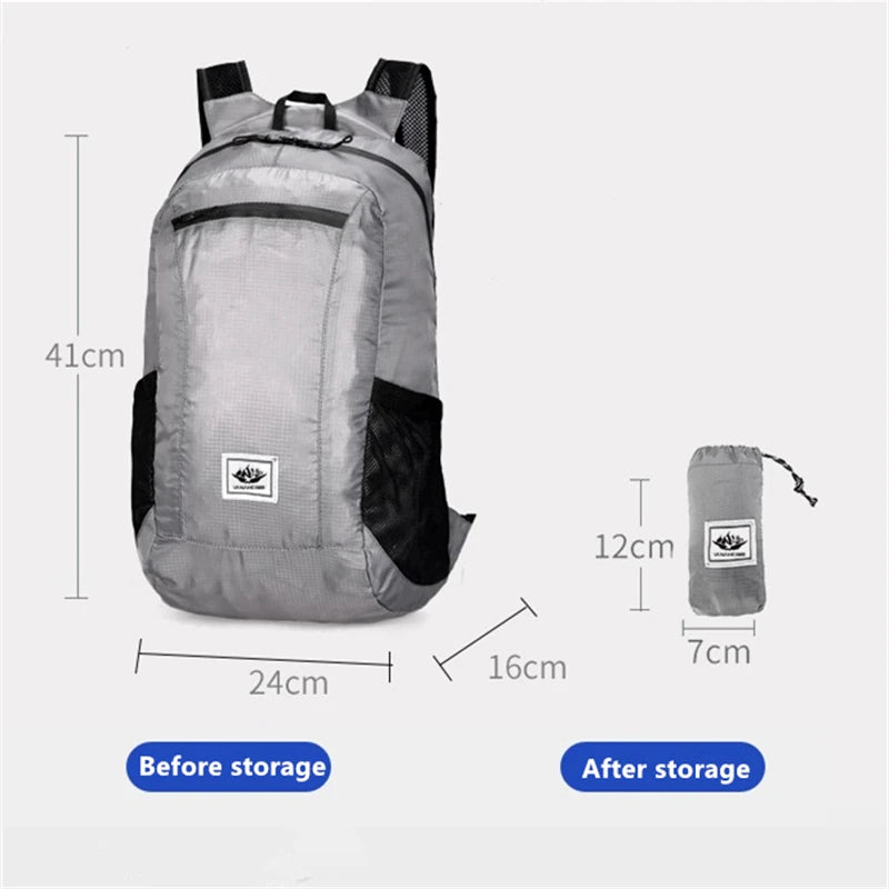 Ultra Light Outdoor Hiking Cycling Travel Backpack Fitness Bag Waterproof Handbag Small Foldable Backpack Storage Bag Beauty World Shop