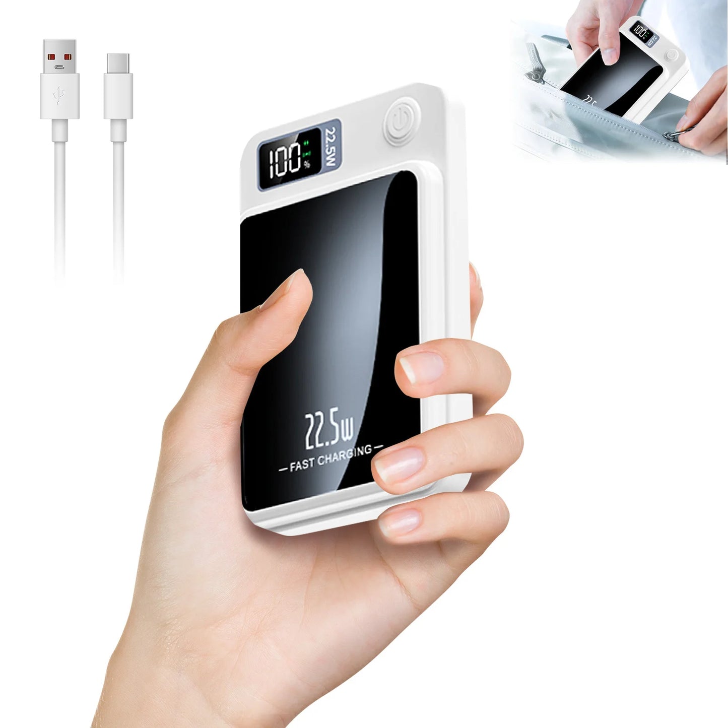 Magnetic Power Bank Wireless 10000Ah Portable 22.5W Fast Charging LED Digital For magsafe For iPhone 17 16 15 Por Max PowerBank Beauty World Shop