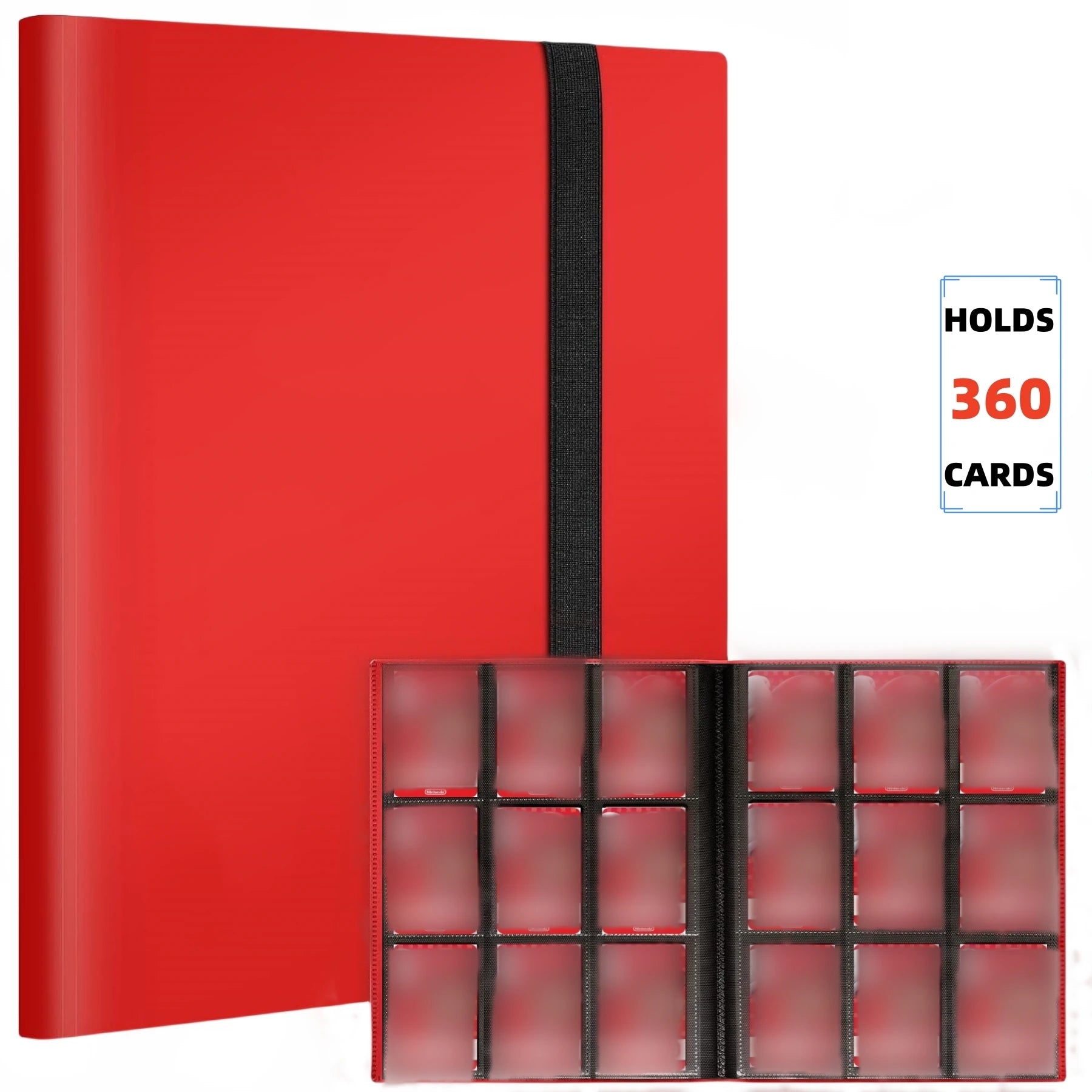 Premium 9-Pocket Trading Card Binder - Holds 360 Cards - Durable PP Cover - Ideal for Basketball, Baseball, and Sports Cards Beauty World Shop