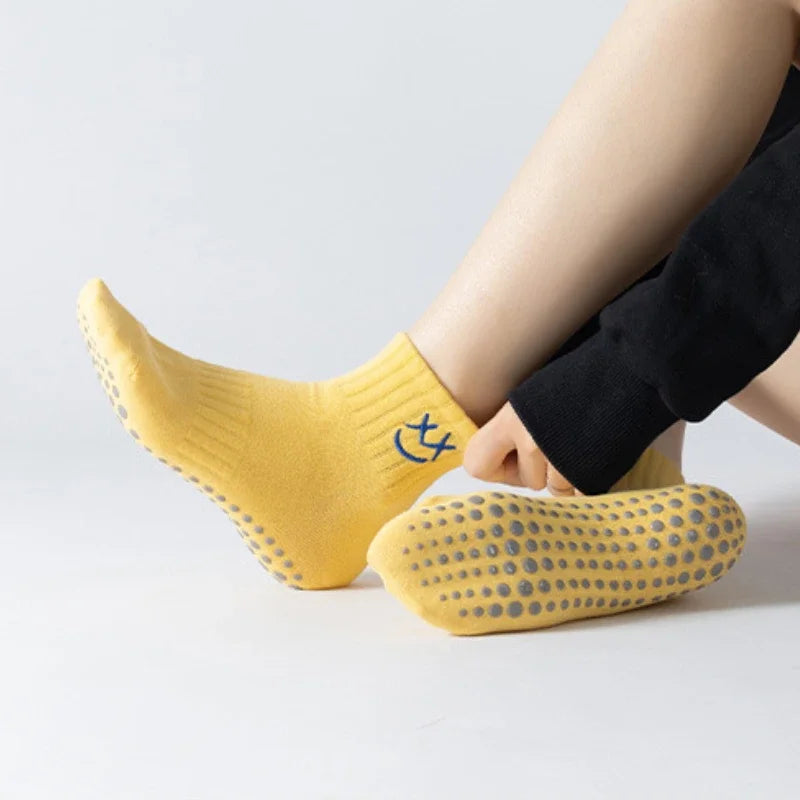 Simple Non-slip Breathable Yoga Socks Women Pilates Socks  Indoor Dance Fitness Gymnastics Professional Training Sports Socks Beauty World Shop