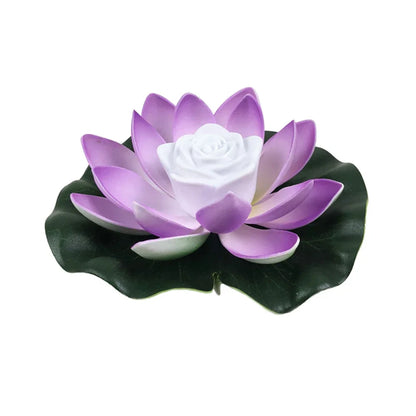 LED Waterproof Floating Lotus Light Battery Operated Artificial Lily Flower Night Lamp Pond Pool Garden Fish Tank Water Decor Beauty World Shop