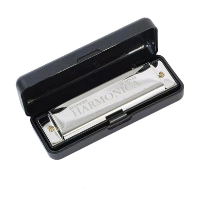 Miwayer 10 Holes Harmonica Key of C ,  Colorful Metal Shell  with Case for Beginner Students Kids Gift with Case Beauty World Shop