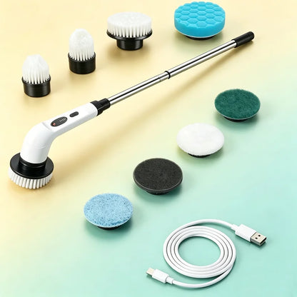 Cordless Multipurpose Cleaning Brush Household Electric Spin Scrubber Kitchen Gadget Hair Brush Bathroom Toilet Mop for Home Cle Beauty World Shop