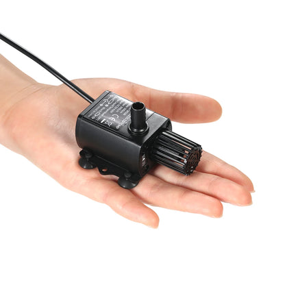 USB DC5V Ultra-quiet Mini Brushless Water Pump Waterproof Submersible Fountain Aquarium Circulating 250L/H Lift 200cm Beauty World Shop