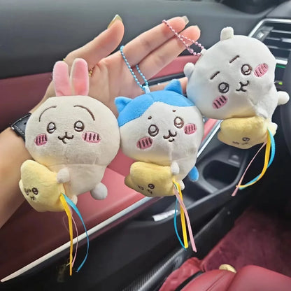 Chiikawa Plush Doll Pendant Star Hugging Series Hachiware USAGI Cute Cartoon Keychain Hanging Keychain Plush Doll Accessories Beauty World Shop