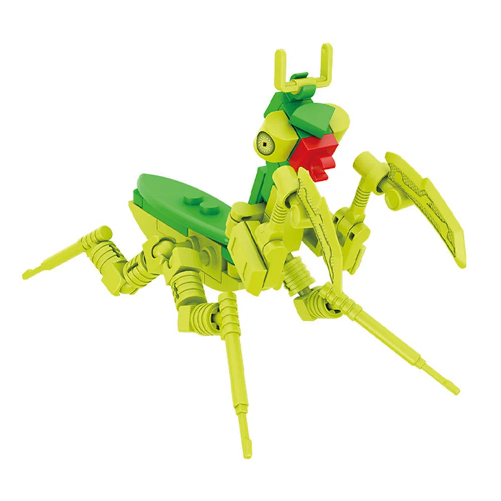 City Farm Vegetable Garden Cute Animals Insect Dragonfly Spider Mantis Centipede Grasshopper Honeybee Building Block Bricks Toy Beauty World Shop