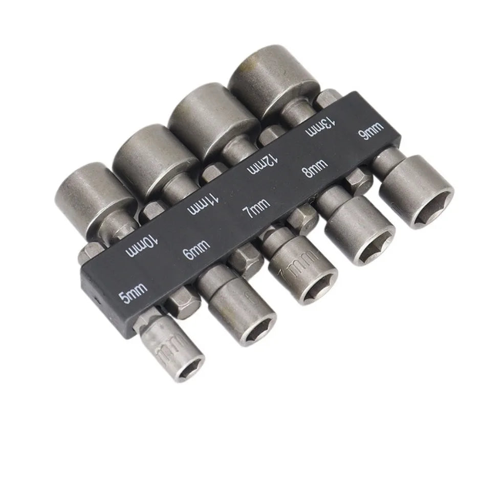 9-14pcs 5mm-13mm Hex Sockets Sleeve Nozzles Nut Driver Set Screwdriver Set Schroevendraaier Set Bits Sets Tools Socket Wrenches Beauty World Shop