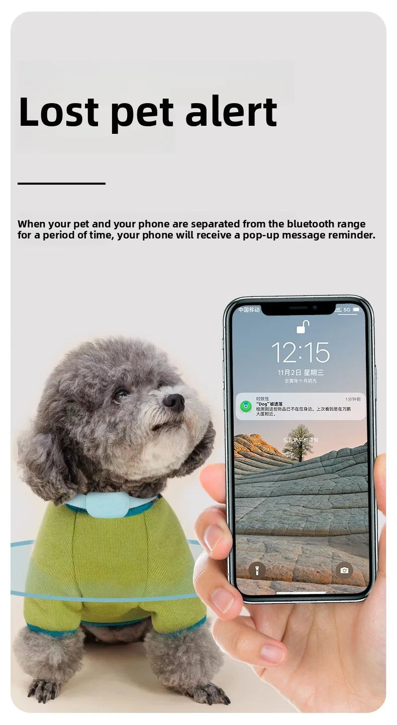 Pet Bluetooth GPS Tracker Dog Mini Tracking Movement Alert Collars Anti Lost Tracker for Cats and Puppies Remote Global Locator Beauty World Shop