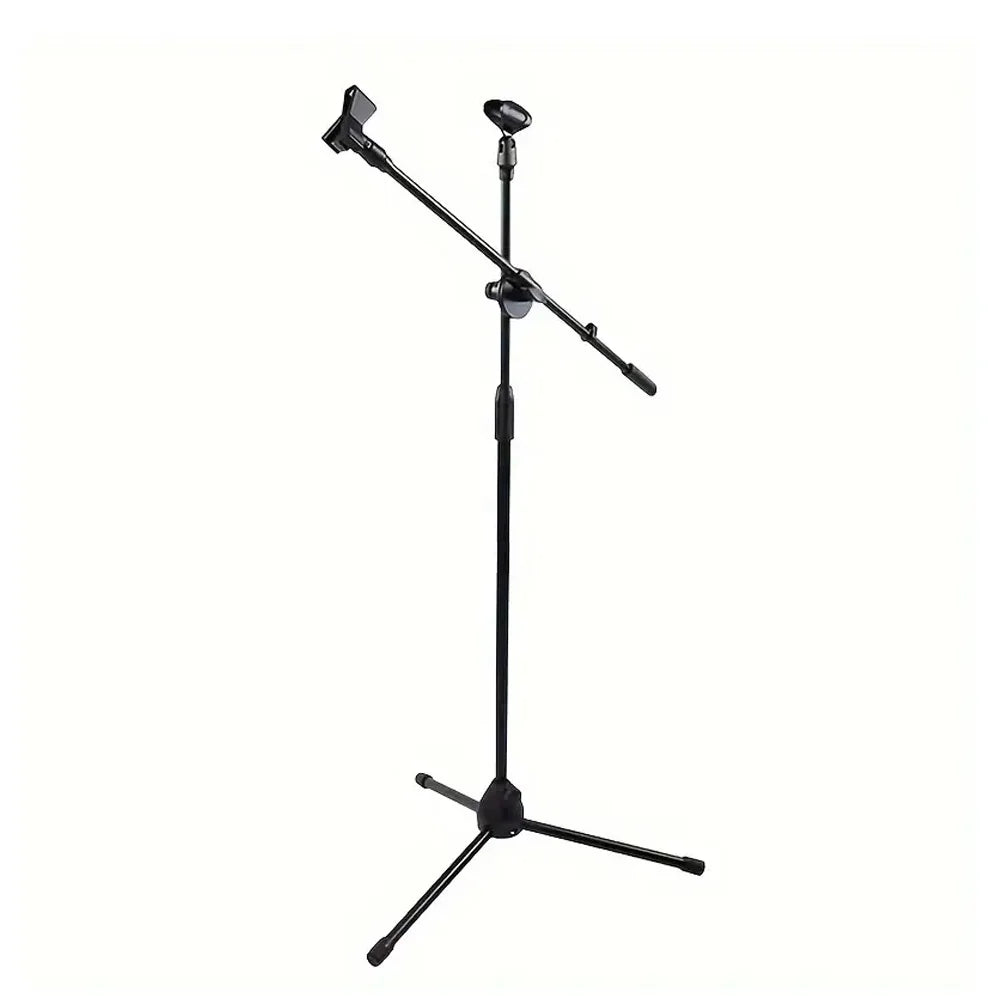 Tripod Microphone Stand Boom Mic Stand with 2 Mic Clip Holder Collapsible Adjustable Mic Bracket Beauty World Shop
