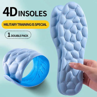 4D Cloud Technology Sports Insoles for Shoes PU Sole Soft Breathable Shock Absorption Cushion Running Orthopedic Care Insoles Beauty World Shop