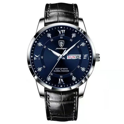 POEDAGAR Luxury Brand Men Watches Waterproof Luminous Leather Quartz Man Wristwatch Casual Sports Military Watch For Men relogio Beauty World Shop