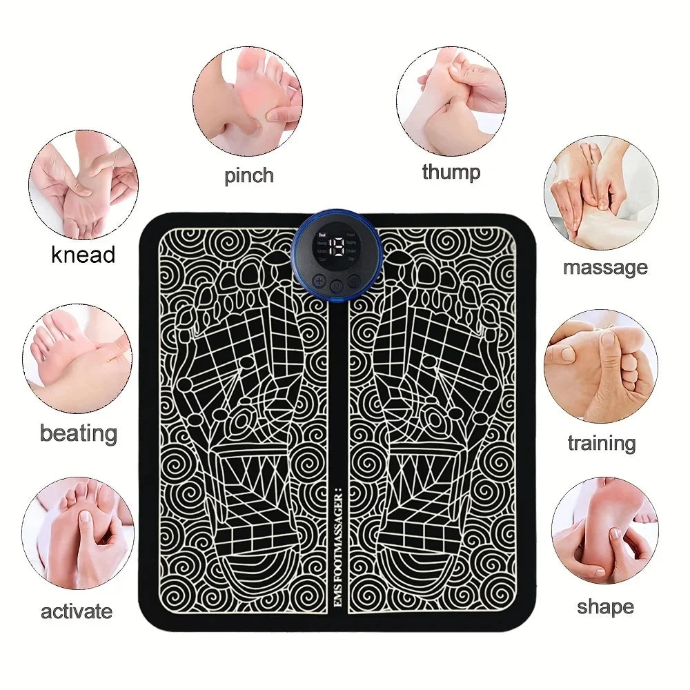 Electric Foot Massager Pad Muscle Massage Relaxation Trainer For Massage Fitness Outdoor Sport Home Family Relax Beauty World Shop