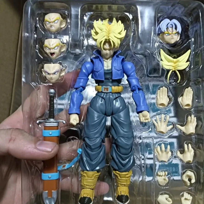 Anime Dragon Ball Z Figures Shf Super Saiyan Trunks Action Figure Collection Model 15cm Future Boy Torankusu Movable Toys Gifts Beauty World Shop