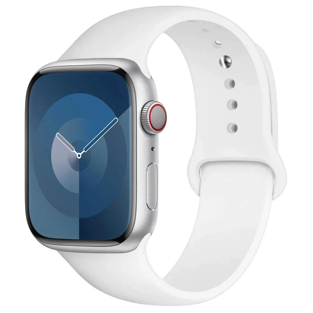 Silicone Band For Apple Watch strap 44mm 45mm 40mm 41mm 42-38mm 45 mm sport bracelet iwatch series 8 7 6 5 4 3 SE 9 Ultra 2 49mm Beauty World Shop