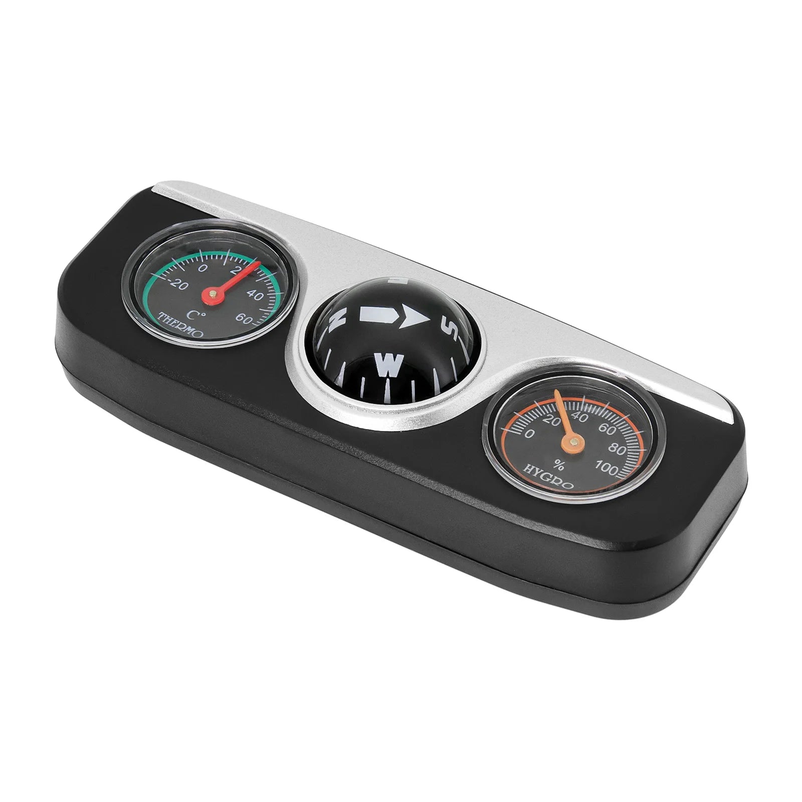 Car Ornaments Decoration 3 in 1 Guide Ball Compass For Auto Boat Vehicles Thermometer Compass Hygrometer Interior Accessories Beauty World Shop