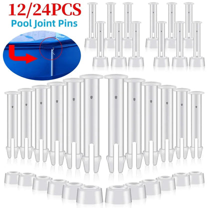 12/24Pcs Replacement Plastic Pool Joint Pins for Intex Round Metal Frame Pools with Rubber Seals Lock Set Swimming Pool Parts Beauty World Shop