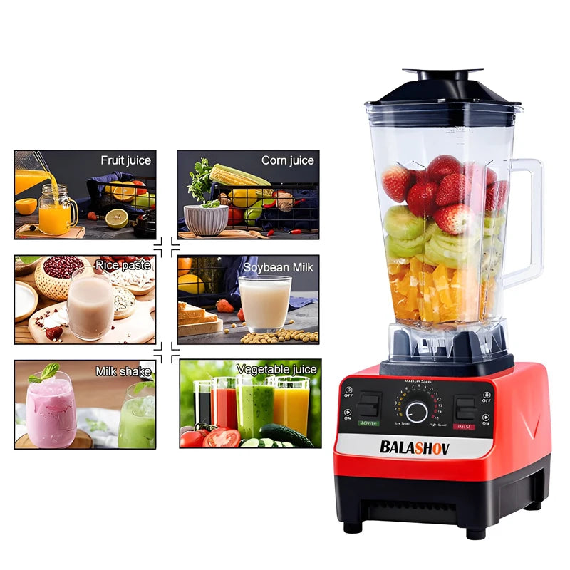 2000W Heavy Duty Commercial Blender Stationary Mixer Food Processor Ice Smoothies for Kitchen High Power Juicer Blender BPA Free Beauty World Shop