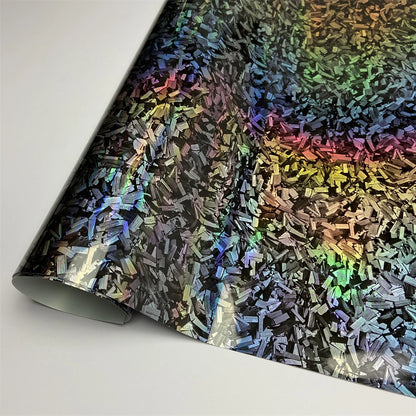 Glossy Laser Forged Carbon Fiber Vinyl Wrap Self Adhesive Car Sticker Waterproof Auto Glossy Vinyl Carbon Film for Car Decal Beauty World Shop
