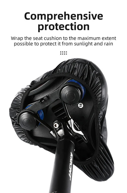 Waterproof Bicycle Saddle Cover High Elastic Road Bicycle Seat Cover Foldable Portable MTB PVC Saddle Cover Bike Accessories Beauty World Shop