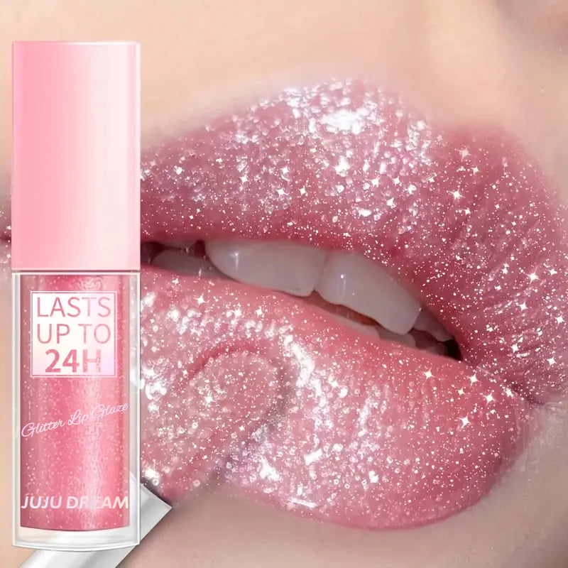 Sparkling Gloss Lip Balm – Water-Gloss Mirror Finish, Moisturizing, Hydrating, Non-Sticky, Cup-Proof, Plump Lips Beauty World Shop