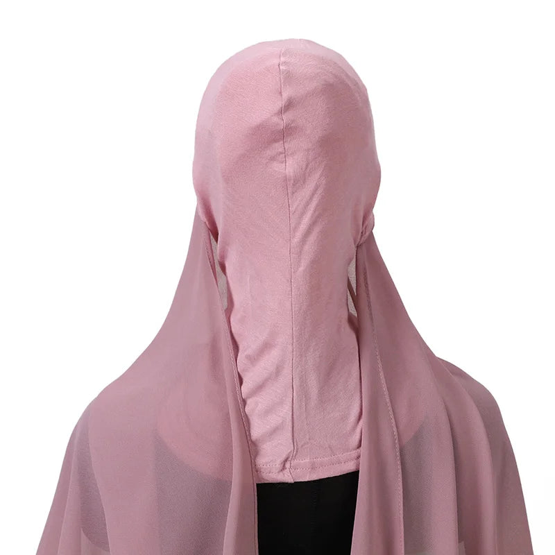 Full Cover Inner Muslim Chiffon Hijab Instant Scarf Islamic Cap Head Wear Caps Underscarf Bone Bonnet Headcover Beauty World Shop