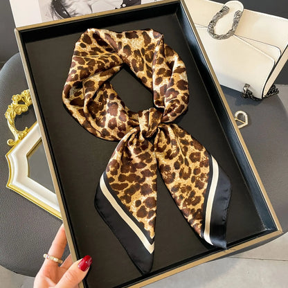 60Colors Luxury Scarf Women 70*70Cm Silk Feel Square Hair Wrapping Foulard Satin Shawl Big Size Head Bandana Hijab Handkerchief Beauty World Shop