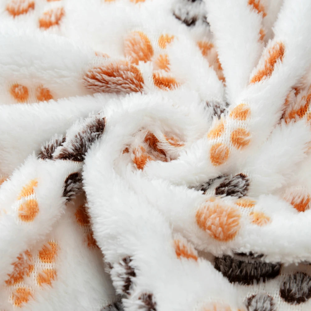Warm Pet Cat Blanket Autumn Winter Cozy Thicken Fleece Kitten Footprint Bed Mat for Small Medium Big Cats Dog Chihuahua Supplies Beauty World Shop