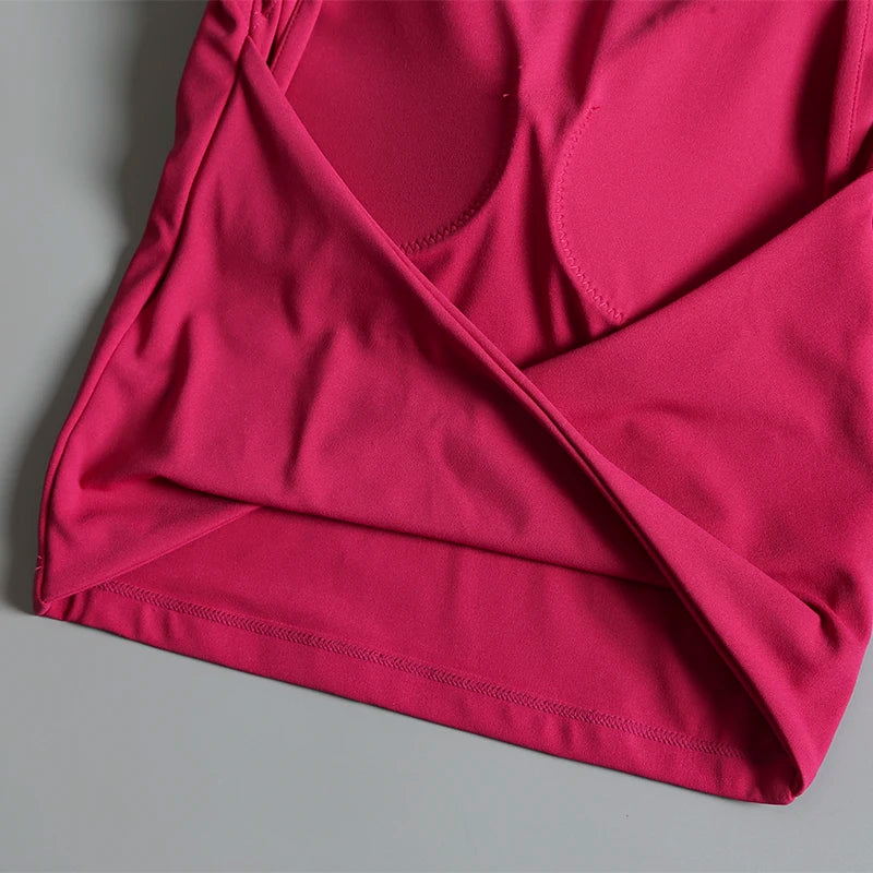 Sexy Short Backless Fixed Chest Pad Sports T-shirt Vest Women's Tight Fitting Quick Drying Slimming Yoga Suit Top Clothing Beauty World Shop