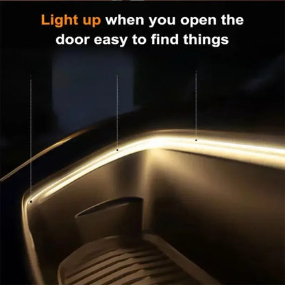 Car high brightness trunk lighting ambient light interior decoration LED wiring free automatic sensing tailgate light strip Beauty World Shop