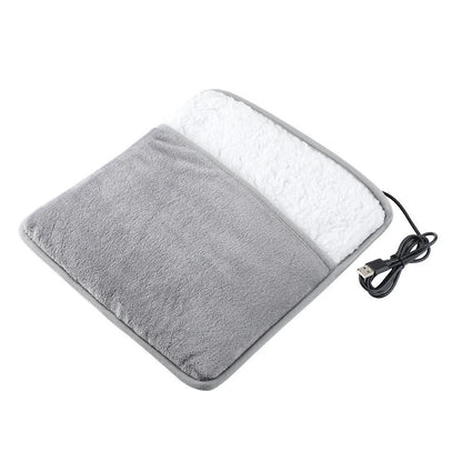 Foot Warmer USB Foot Heater Thermal Foot Heating Pad Soft Plush Warm Foot Cover Electric Heating Feet Warmer for Home Bedroom Beauty World Shop