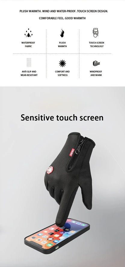 Outdoor Cycling Gloves, Bicycles for Warmth and Anti Slip in Autumn and Winter Beauty World Shop