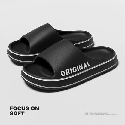 Feslishoet Summer Cool Women Men Slippers Soft Sandals Women Beach Casual Shoes Light EVA Slides Brand Sandals Outdoor Beauty World Shop