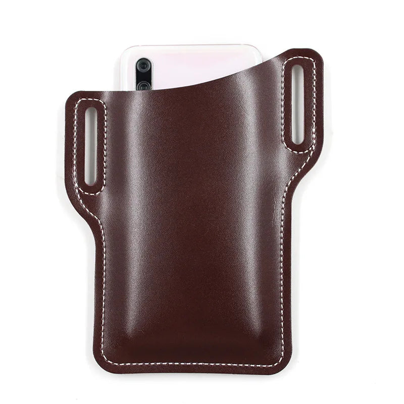Men Phone Case Holster Cellphone Loop Holster Belt Waist Bag Props Leather Purse Phone Wallet Running Pouch Travel Camping Bags Beauty World Shop