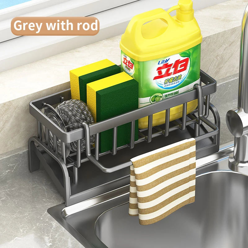 Kitchen Shelf Cleaning Cloth Storage Draining Rack Household Detergent Sponge Rack Water Sink Water Sink Water Sink Artifact Beauty World Shop