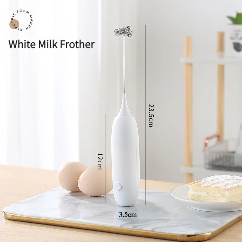 1PC Battery Model Handheld Egg Beater Froth Mixer Kitchen Automatic Coffee Milk Foaming Mixer Kitchen Whisk Tools Beauty World Shop