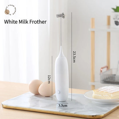 1PC Battery Model Handheld Egg Beater Froth Mixer Kitchen Automatic Coffee Milk Foaming Mixer Kitchen Whisk Tools Beauty World Shop