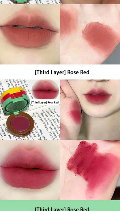 Cappuvini Velvet Lip Mousse - Matte Butter Formula, Long-Lasting Non-Drying, Cute Hamburger Design ,Compact and portable Beauty Trend Shop