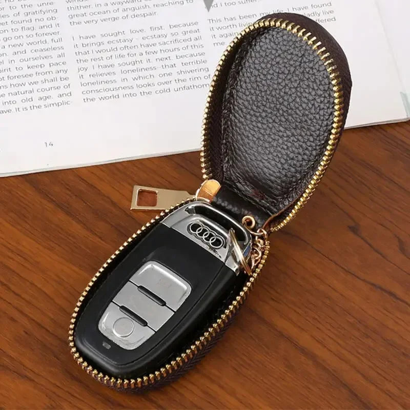 1PCS Leather Zipper Key Wallet Keychain Multifunctional Mini Purse Key Holder Case Beauty World Shop