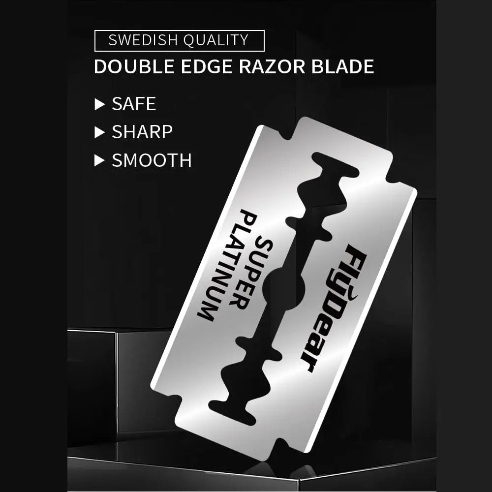 Stainless steel double-sided shaver, men's shaver, sharp blade replaceable, old-fashioned shaver,suitable for hair removal Beauty World Shop