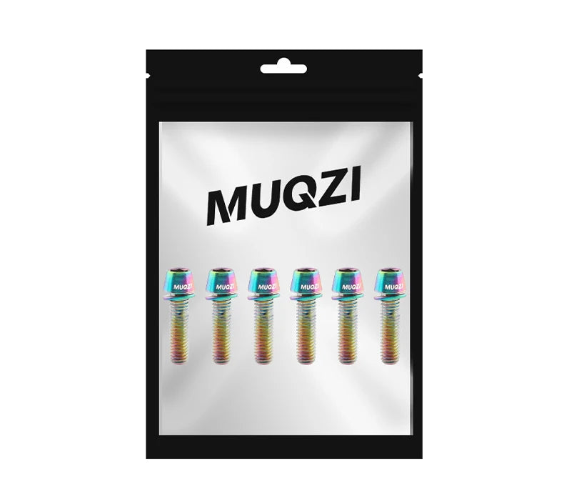 MUQZI 6pcs Stem Bolts M5x17mm Bicycle Handlebar Stem Screw With Washer MTB Road Bike Stem Riser Screw Beauty World Shop