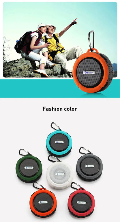 C6 Portable Wireless Bluetooth Speaker Waterproof Suction Cup Outdoor Sport Sound Box Mini Subwoofer Audio TF Mobile Loudspeaker