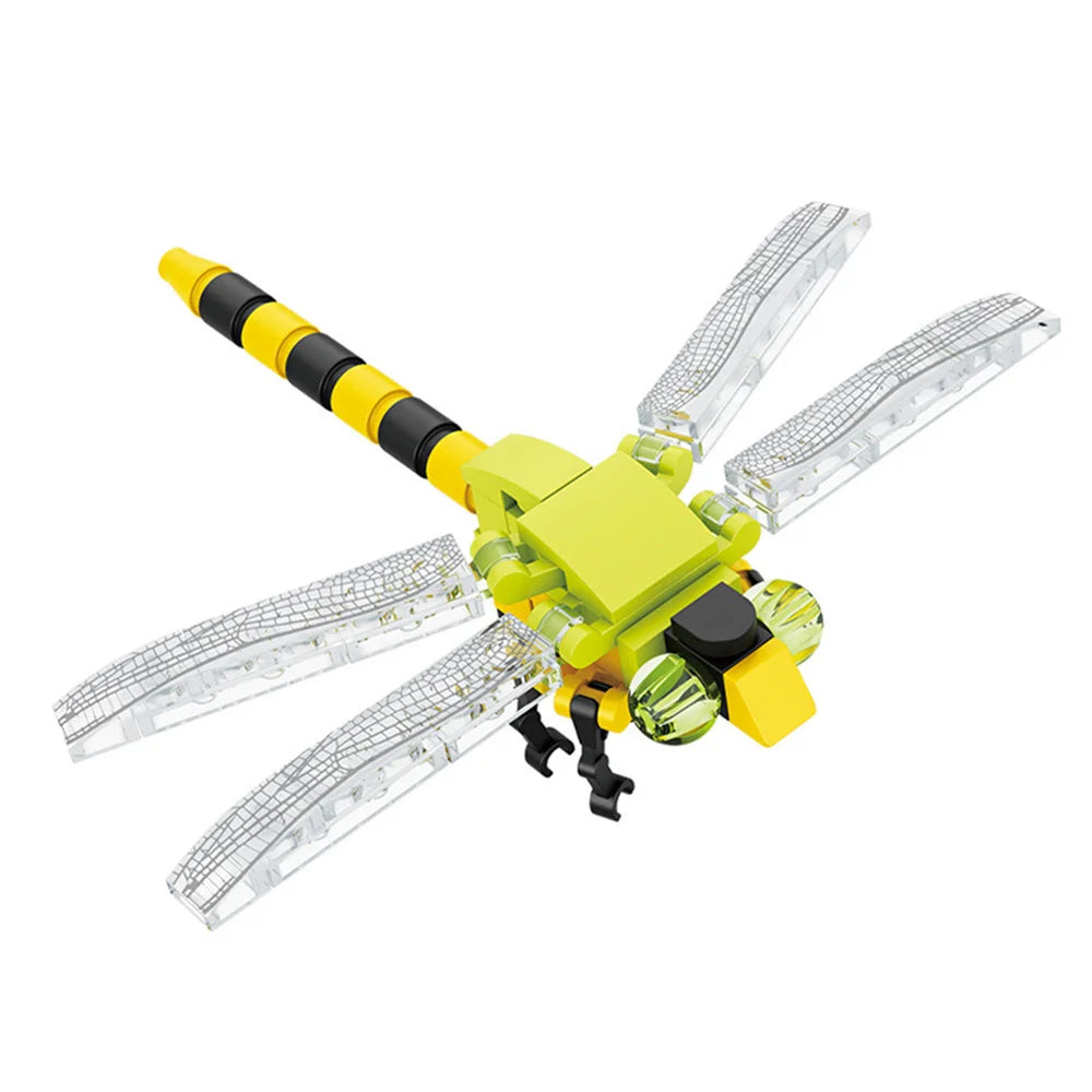 City Farm Vegetable Garden Cute Animals Insect Dragonfly Spider Mantis Centipede Grasshopper Honeybee Building Block Bricks Toy Beauty World Shop