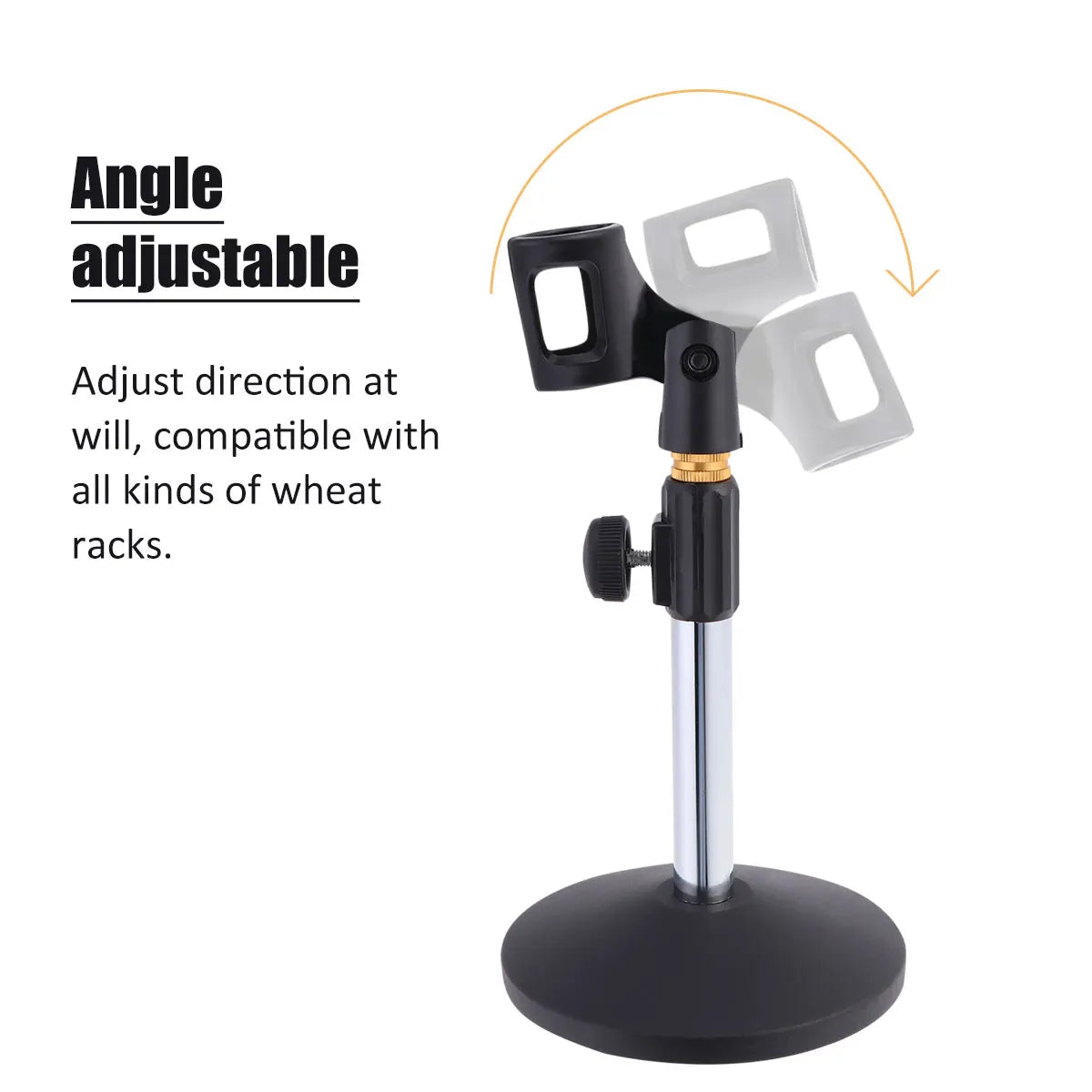 Portable Mic Stand Professional Pedestal Feet Adjustable Desk Holder Bracket Speech Live Fixing Frame Microphone Bracket Beauty World Shop