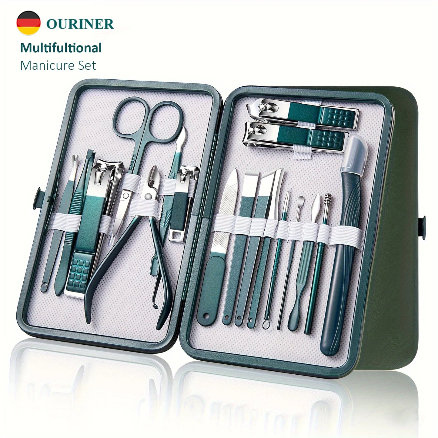 Professional 7/10/12/18 Piece Nail Care Kit Stainless Steel Manicure & Pedicure Set Nail Clipper Set with Travel Case Beauty World Shop