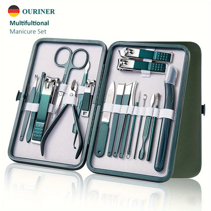 Professional 7/10/12/18 Piece Nail Care Kit Stainless Steel Manicure & Pedicure Set Nail Clipper Set with Travel Case Beauty World Shop