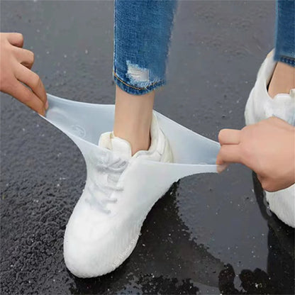 1 Pair Rubber Rain Boot Overshoes For Outdoor Use, Silicone Waterproof Shoe Covers, Rainy Day Shoe Cover, Reusable Non-Slip Rain Beauty Fashion
