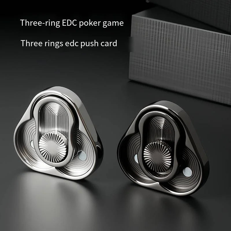 Triangle Spinner Flip Coin EDC Fidget Push Coin Decompression Hand Toy Handle Piece Fidget Spinner Fun Toy Beauty World Shop