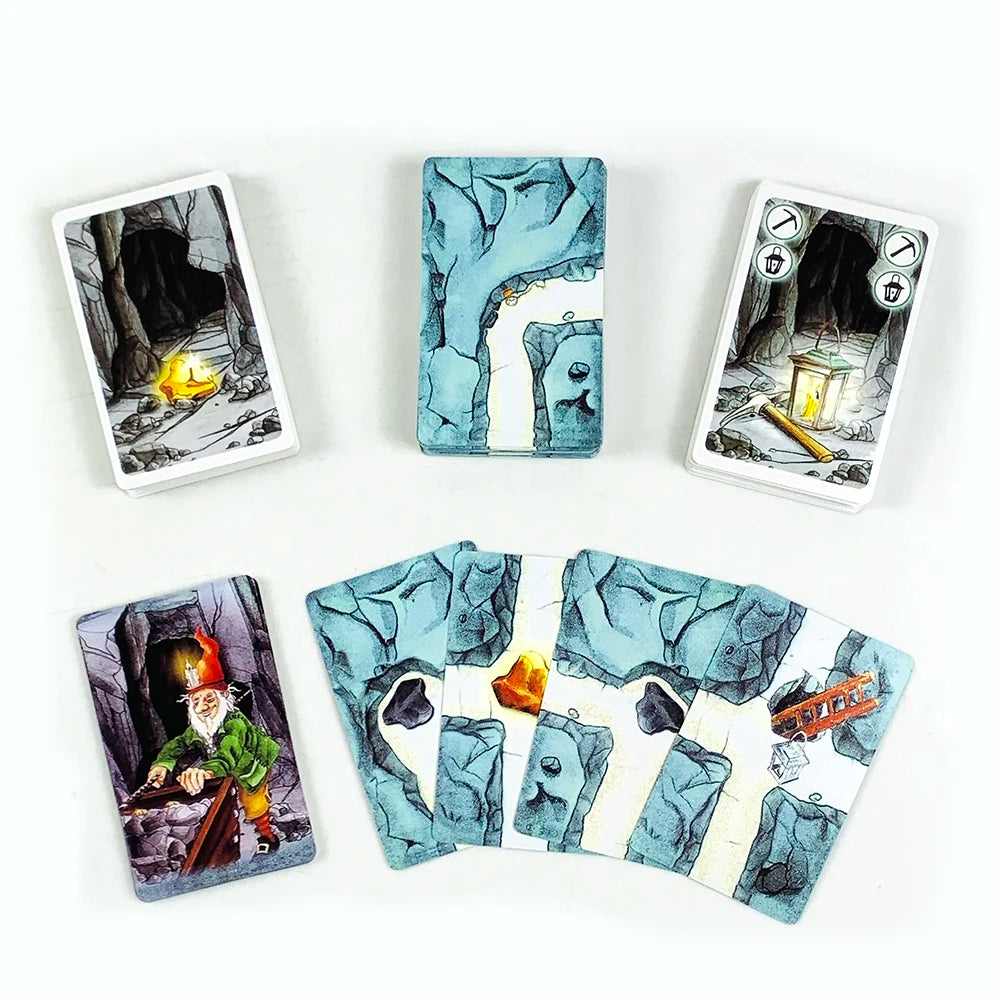 Board Game Cards Table Games English Version Card Games Dwarf Gold Mine Digging Miner Card Game Halloween and Christmas Games Beauty World Shop