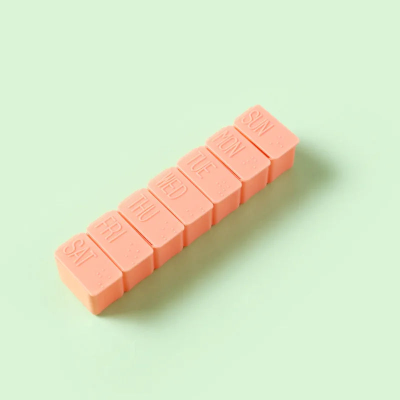 Weekly Pill Box Travel Medicine Storage Pill Case Organizer Drug Container Tablet Dispenser Plastic Independent Lattice Beauty World Shop