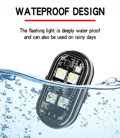 Wireless Light Aircraft Airplane Helicopter Warning Lights RGB Led Strobe lights Motorcycle Lights LED Flash with USB Charging Beauty World Shop